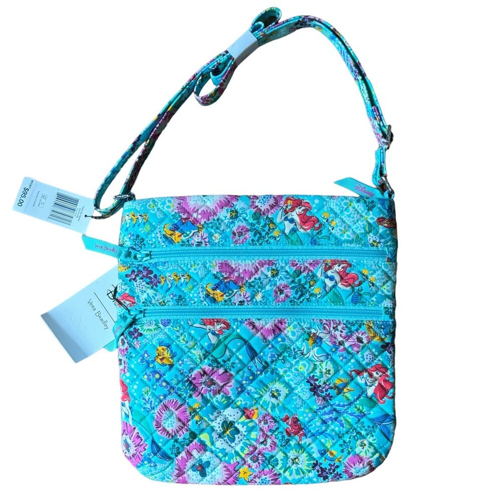 Vera Bradley Triple Zip Hipster - Disney Ariel Floral - NWT!